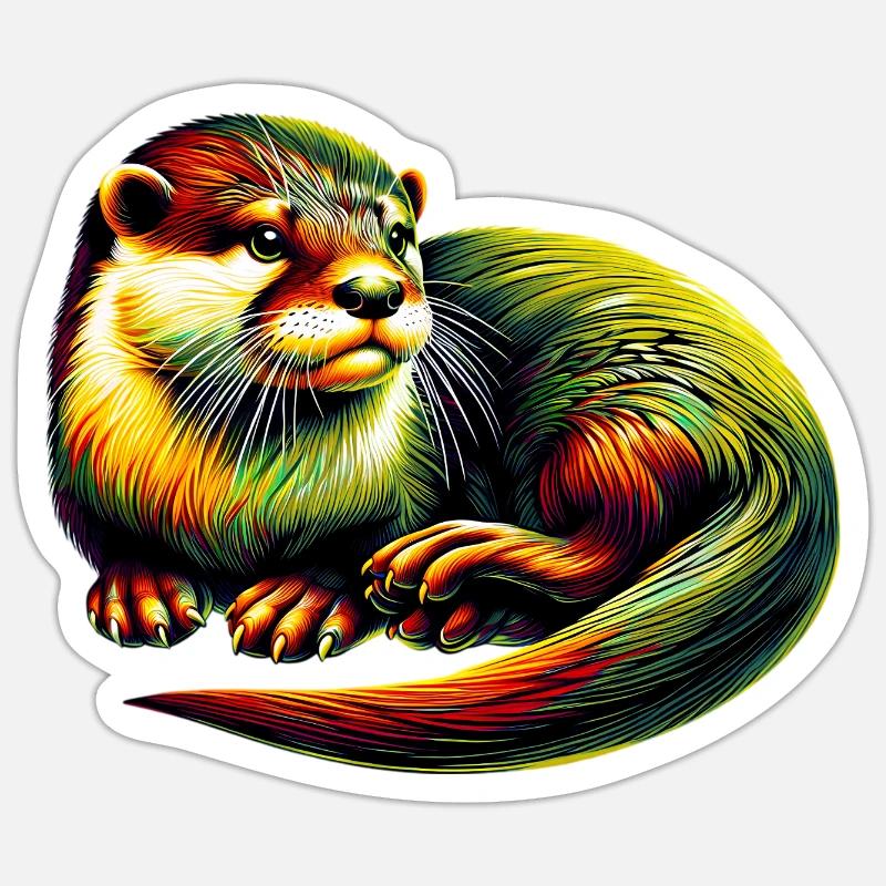 Otter Sticker size S (10 x 10 cm)