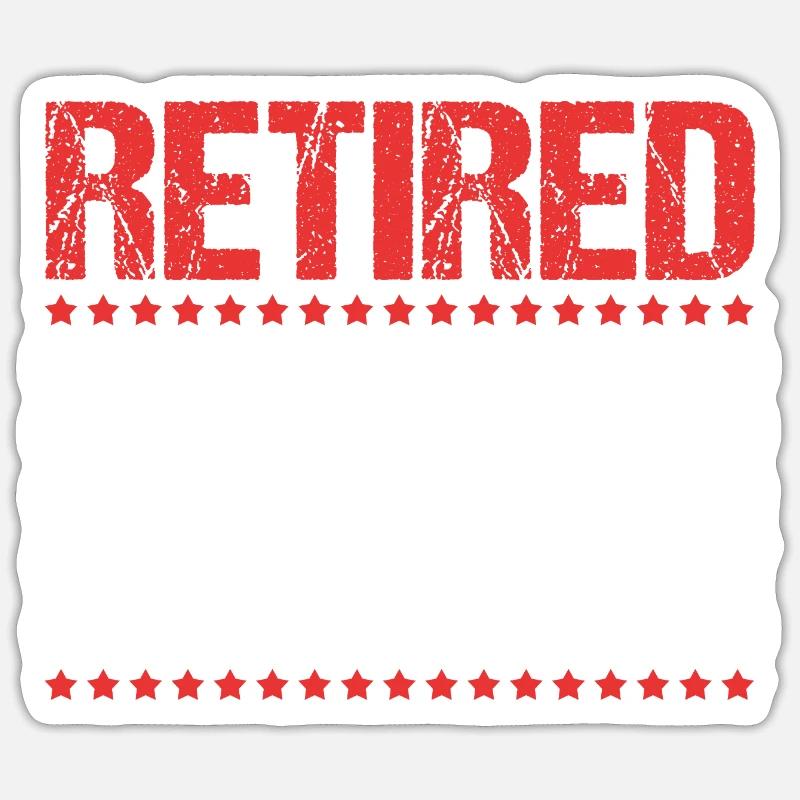 Retraite 2025 Retraité Pension Retraité - Sticker taille S (10 x 10 cm) - blanc mat