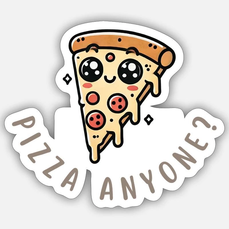 One Slice Is Never Enough! - Sticker Größe S (10 x 10 cm) - Mattweiß