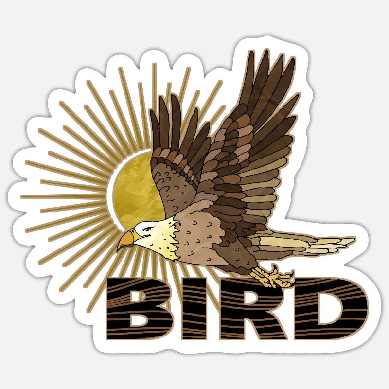 Bird - Sticker size S (10 x 10 cm) - white matte