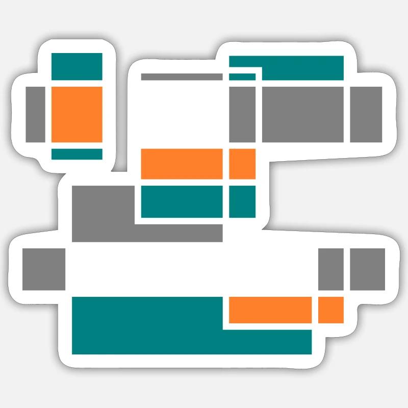 Graphic No.1 - Sticker size S (10 x 10 cm) - white matte