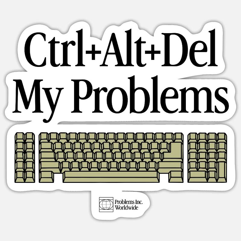 Keyboard Warrior – Humour gaming & tech - Sticker taille S (10 x 10 cm) - blanc mat