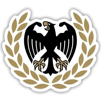 German Weight Lifting Adler - Sticker size S (10 x 10 cm) - white matte - Front