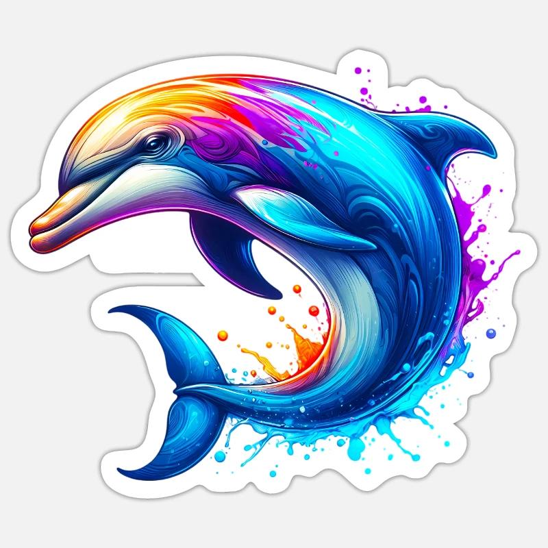 Delfin Sticker Größe S (10 x 10 cm)