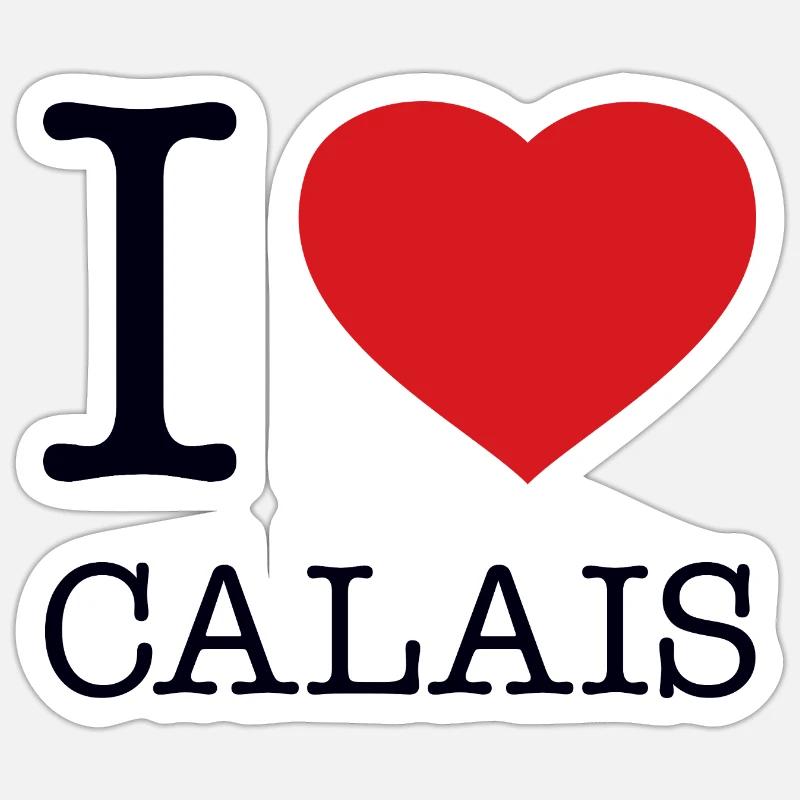 J’ADORE CALAIS Sticker taille S (10 x 10 cm)