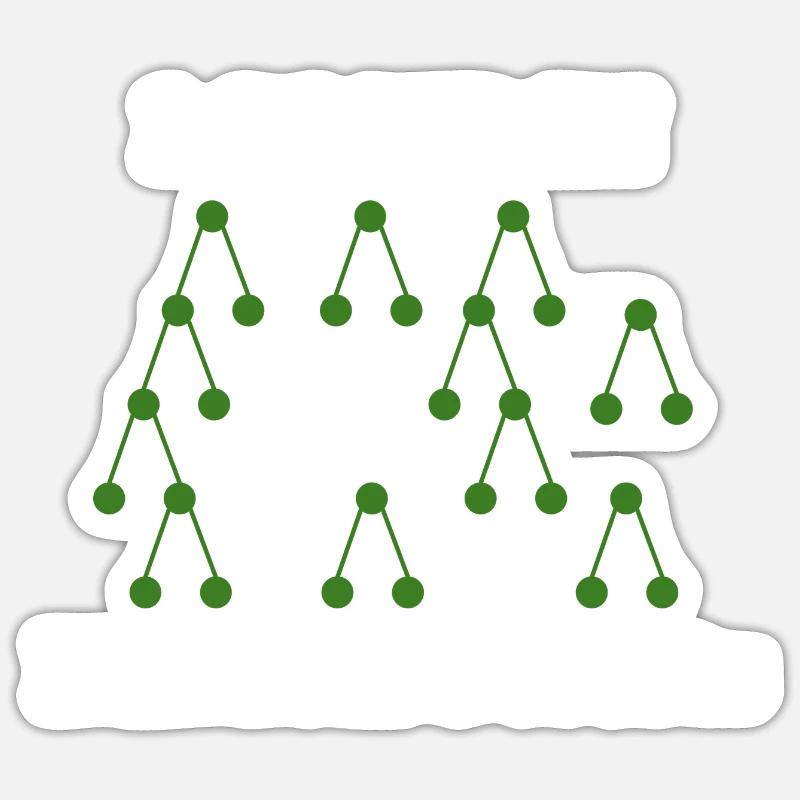 I Camp in Random Forests – Machine Learning Humor Sticker Größe S (10 x 10 cm)