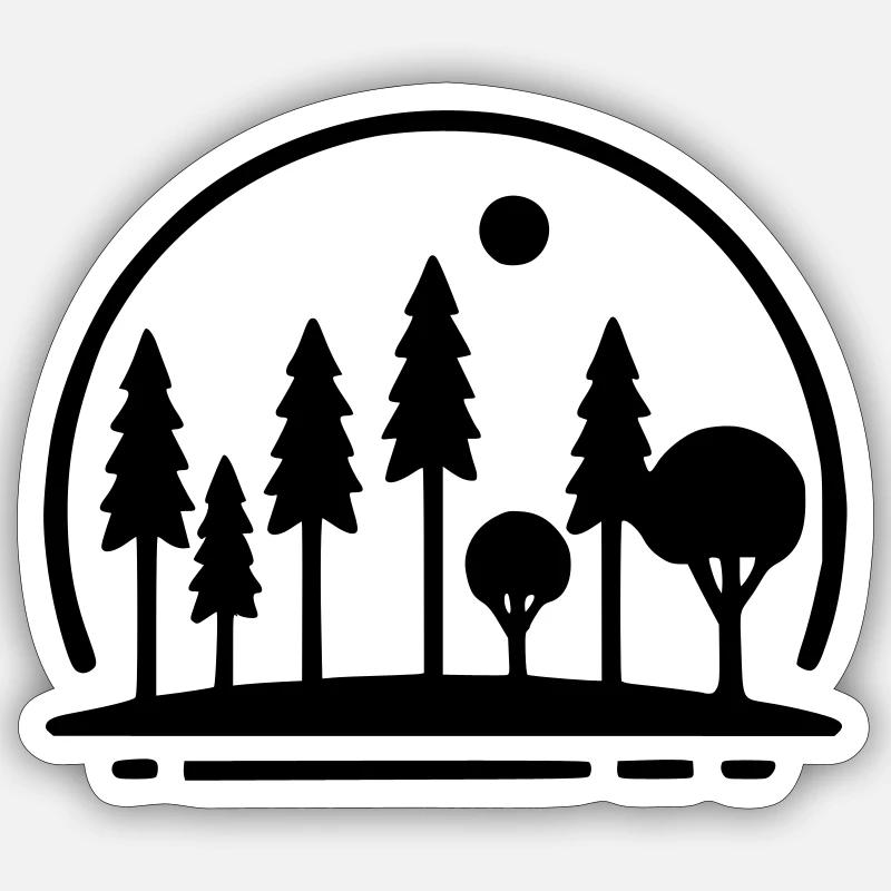 Forêt Sticker taille S (10 x 10 cm)