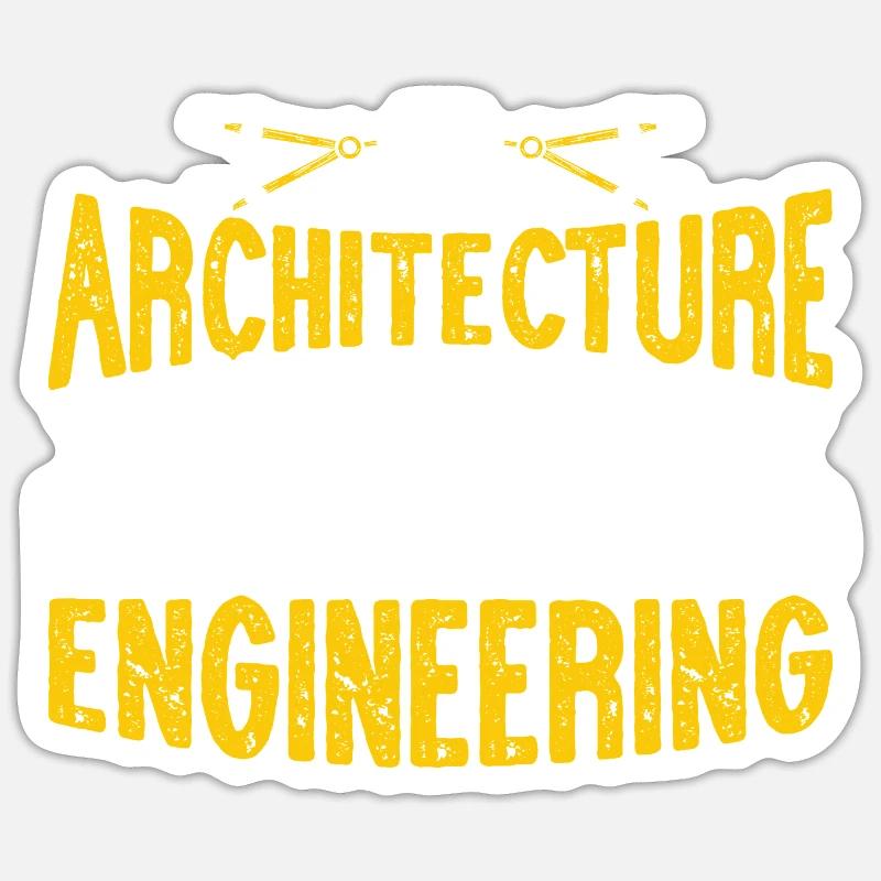 Architecte - Sticker taille S (10 x 10 cm) - blanc mat
