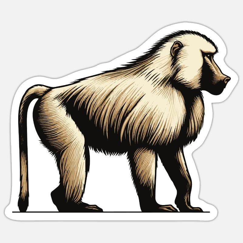 Baboon Sticker size S (10 x 10 cm)