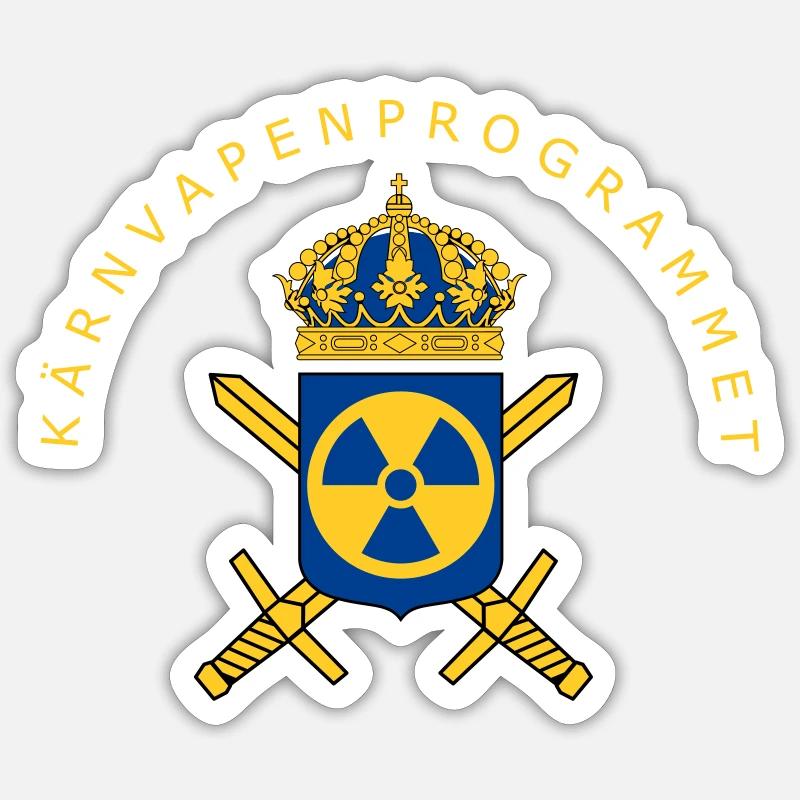 Das schwedische Atomwaffenprogramm - Sticker Größe S (10 x 10 cm) - Mattweiß