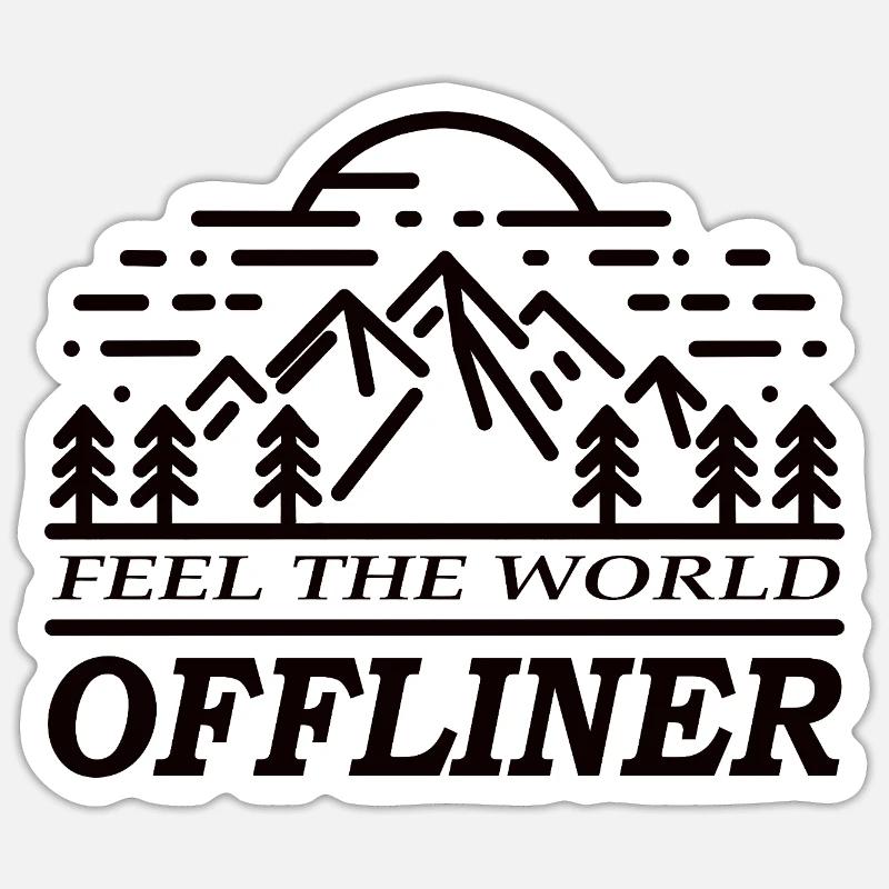 OFF Feel The World - Sticker Größe S (10 x 10 cm) - Mattweiß