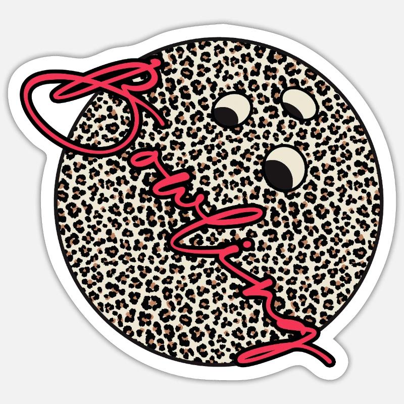 Bowling Bowlingbahn Strike Bowlingteam - Sticker Größe S (10 x 10 cm) - Mattweiß