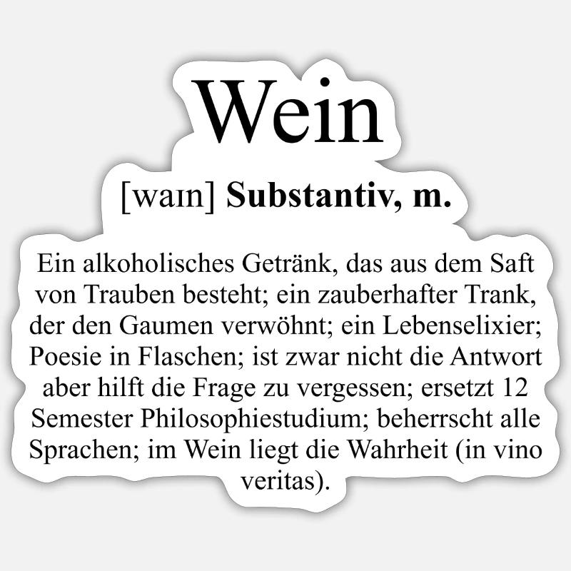 Wein Definition Dictionary Sticker Größe S (10 x 10 cm)