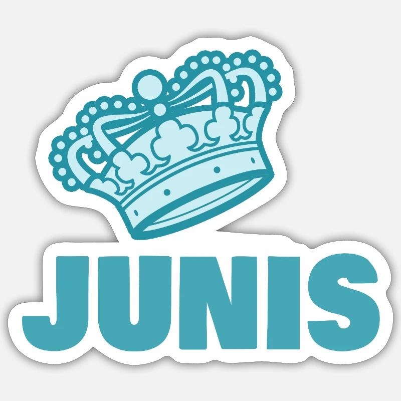 Cadeau pour Junis - Sticker taille S (10 x 10 cm) - blanc mat