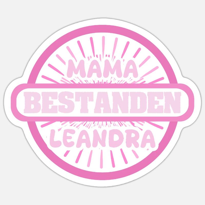Leandra as a given name - Sticker size S (10 x 10 cm) - white matte