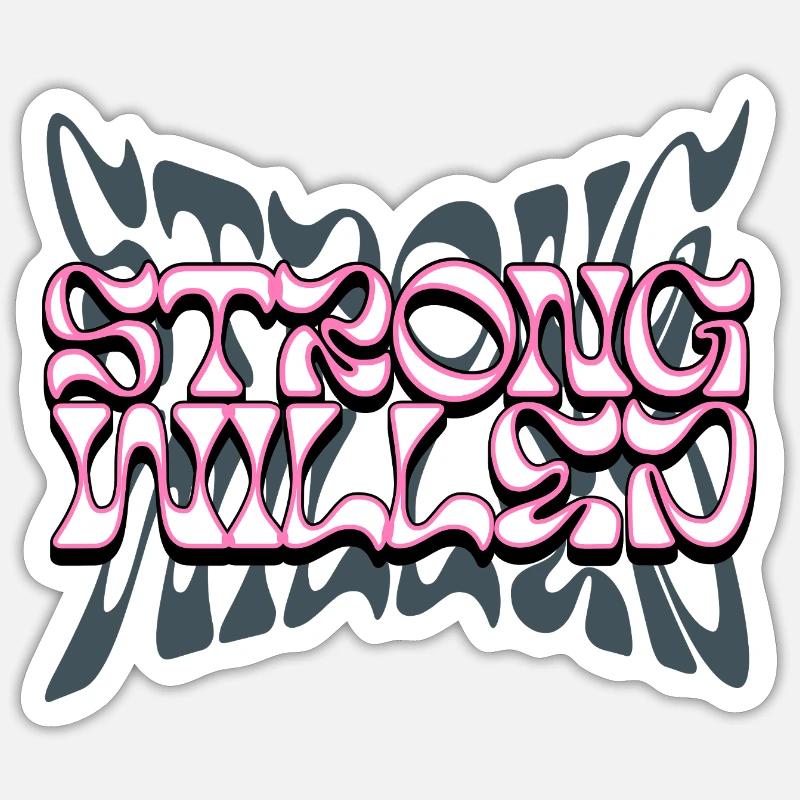 Willensstark Sticker Größe S (10 x 10 cm)