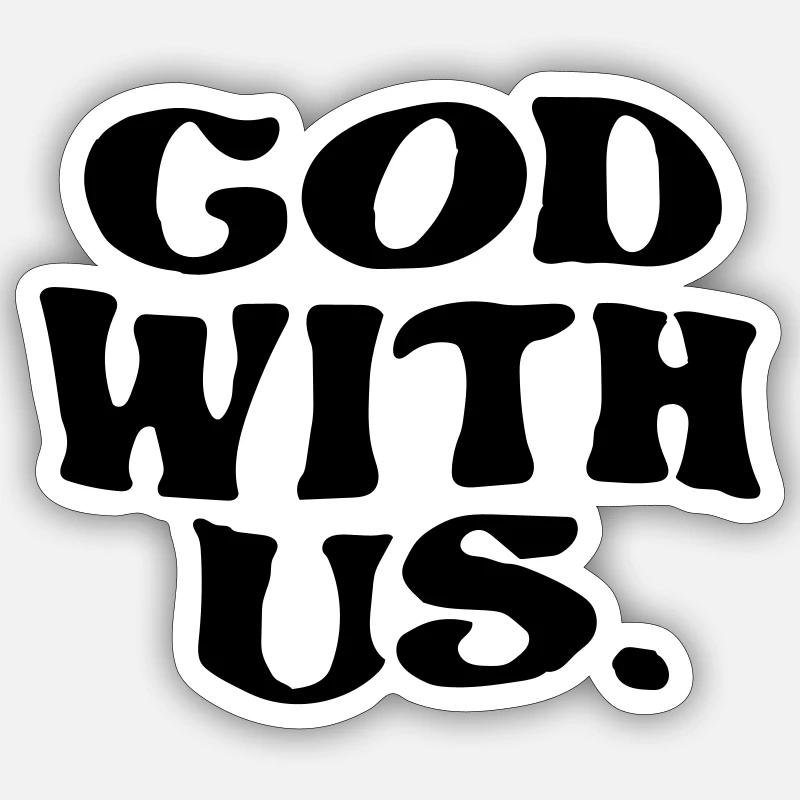 Gott sei mit uns Sticker Größe S (10 x 10 cm)