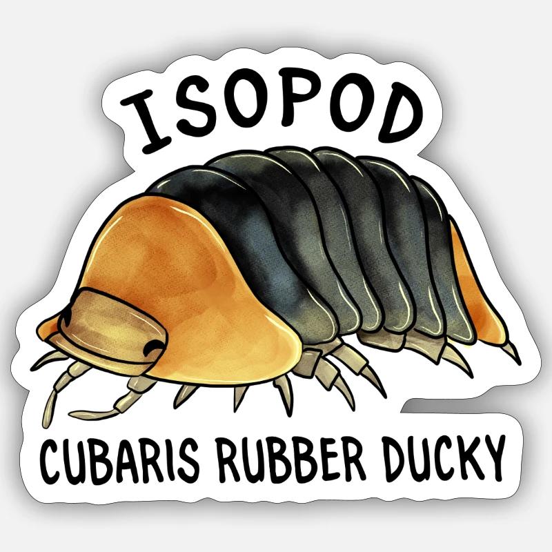Isopode cubaris sp canard en caoutchouc Sticker taille S (10 x 10 cm)