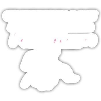 White Modern Art - Sticker size S (10 x 10 cm) - white matte - Front