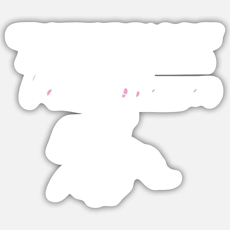 White Modern Art Sticker size S (10 x 10 cm)