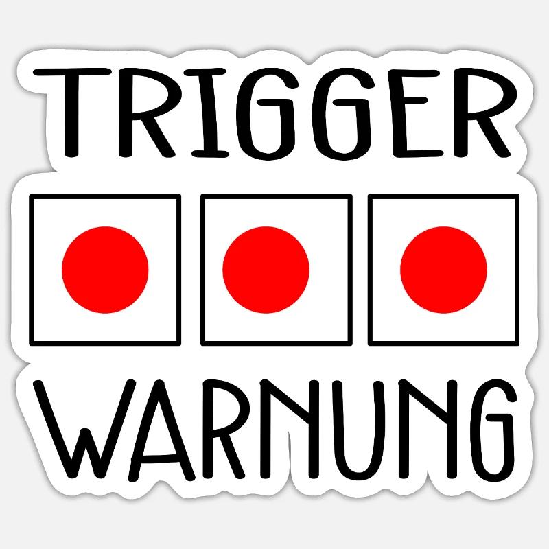 Innerer Monk - Trigger Warnung Sticker Größe S (10 x 10 cm)