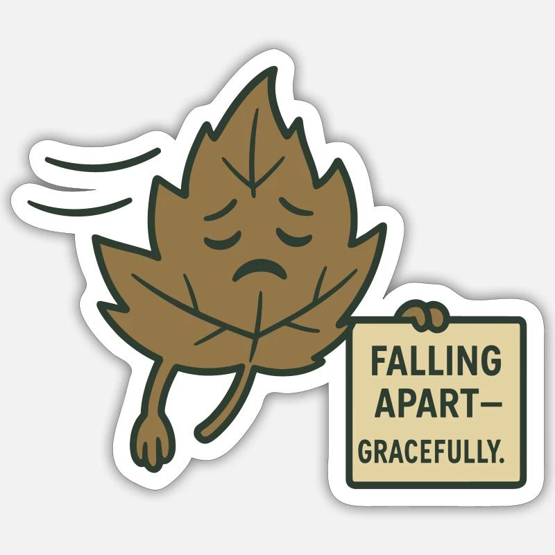 Falling Apart – Gracefully Sticker Größe S (10 x 10 cm)