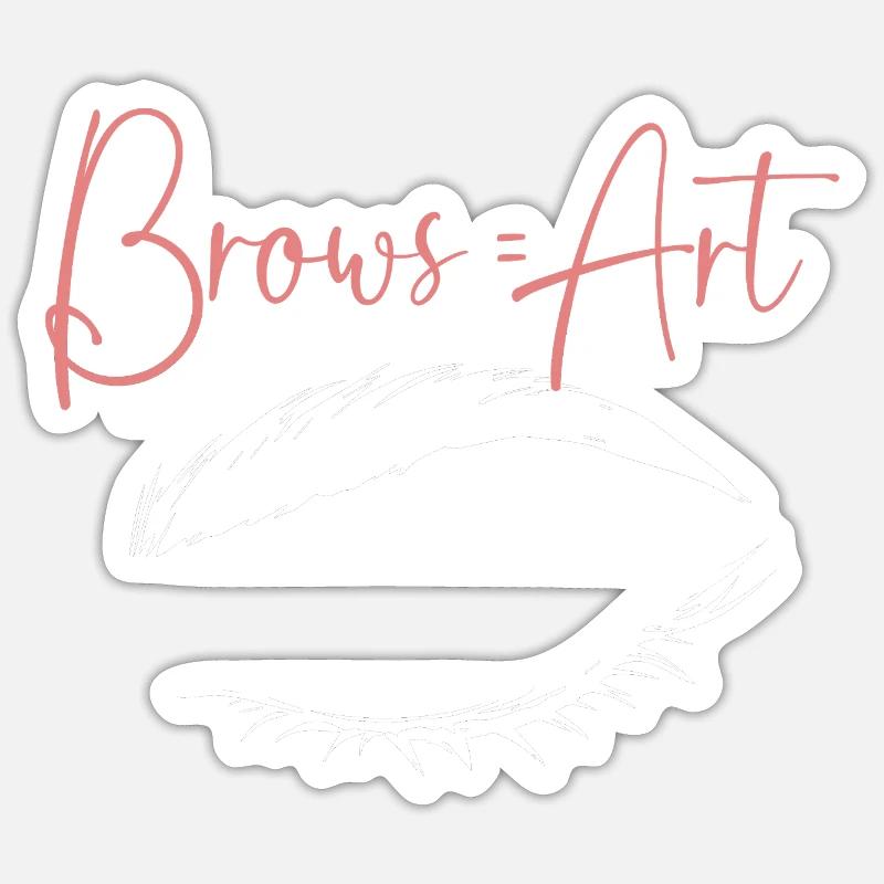 Microblading Makeup Cosmetic Beautician - Sticker size S (10 x 10 cm) - white matte