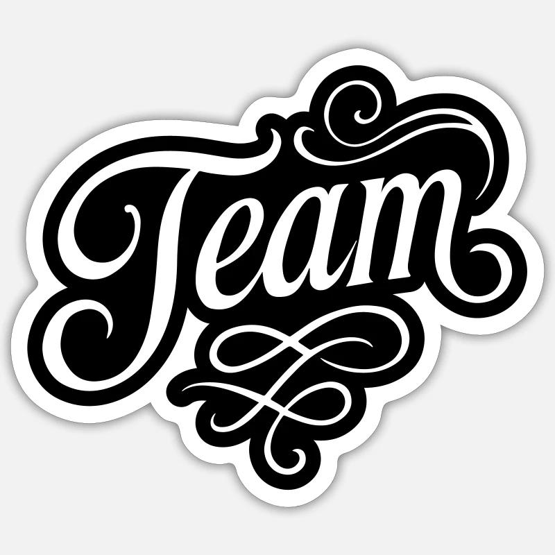 Team - Sticker Größe S (10 x 10 cm) - Mattweiß