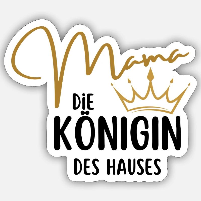 Mama Queen – Elegantes Krönchen-Design | Muttertag Sticker Größe S (10 x 10 cm)