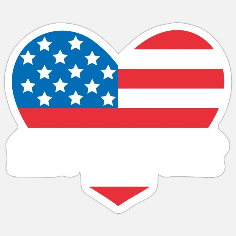 Frohen 4. Juli Sticker Größe S (10 x 10 cm)