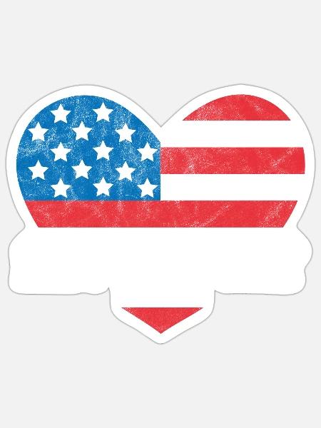 Frohen 4. Juli - Sticker Größe S (10 x 10 cm) - Mattweiß