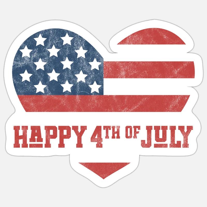 Frohen 4. Juli Sticker Größe S (10 x 10 cm)