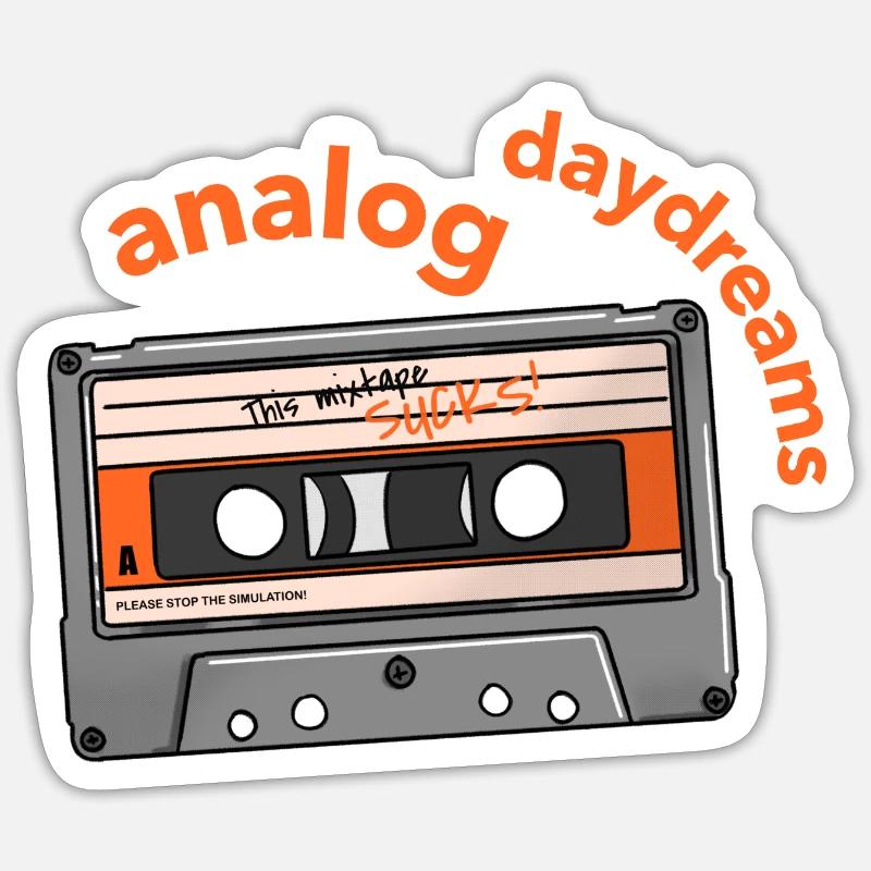 Vintage analog mixtape Sticker Größe S (10 x 10 cm)