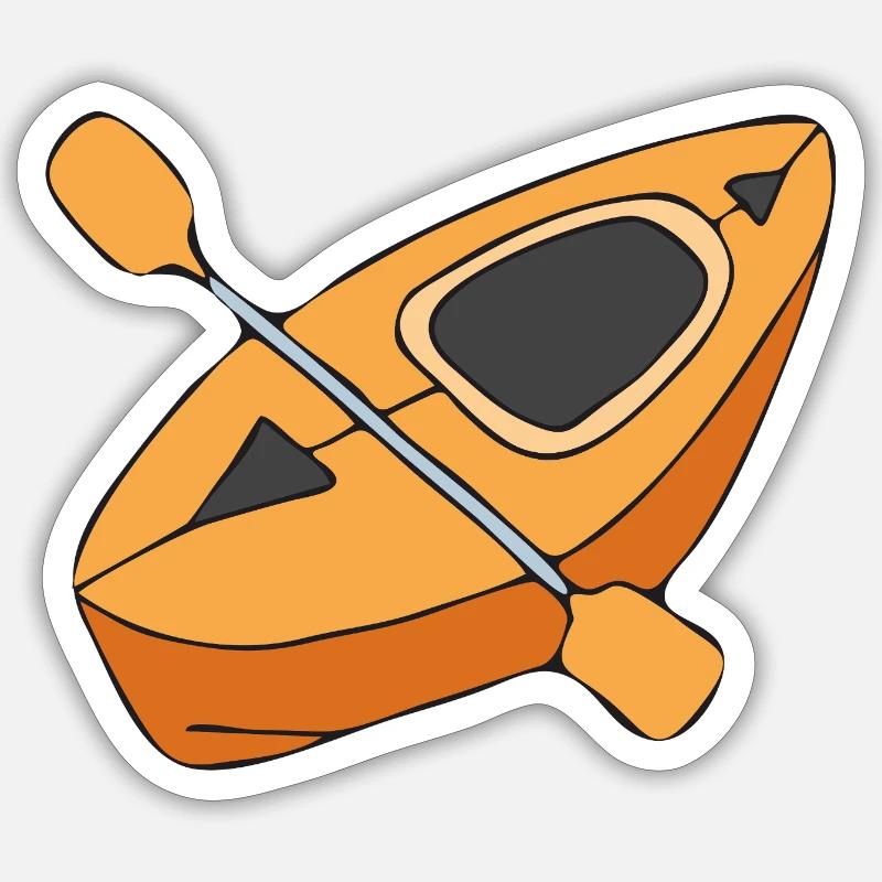 kayak - Sticker taille S (10 x 10 cm) - blanc mat