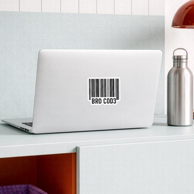Bro Cod3 Barcode Design - Bro Code Sticker size S (10 x 10 cm)