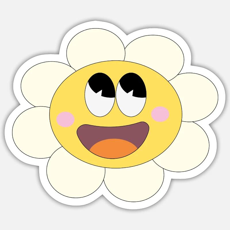 Hübsches Blümchen! Sticker Größe S (10 x 10 cm)