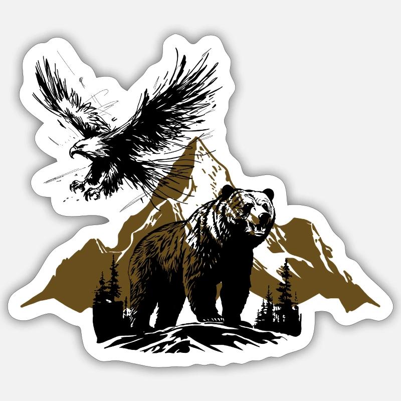 Nature - Sticker Größe S (10 x 10 cm) - Mattweiß
