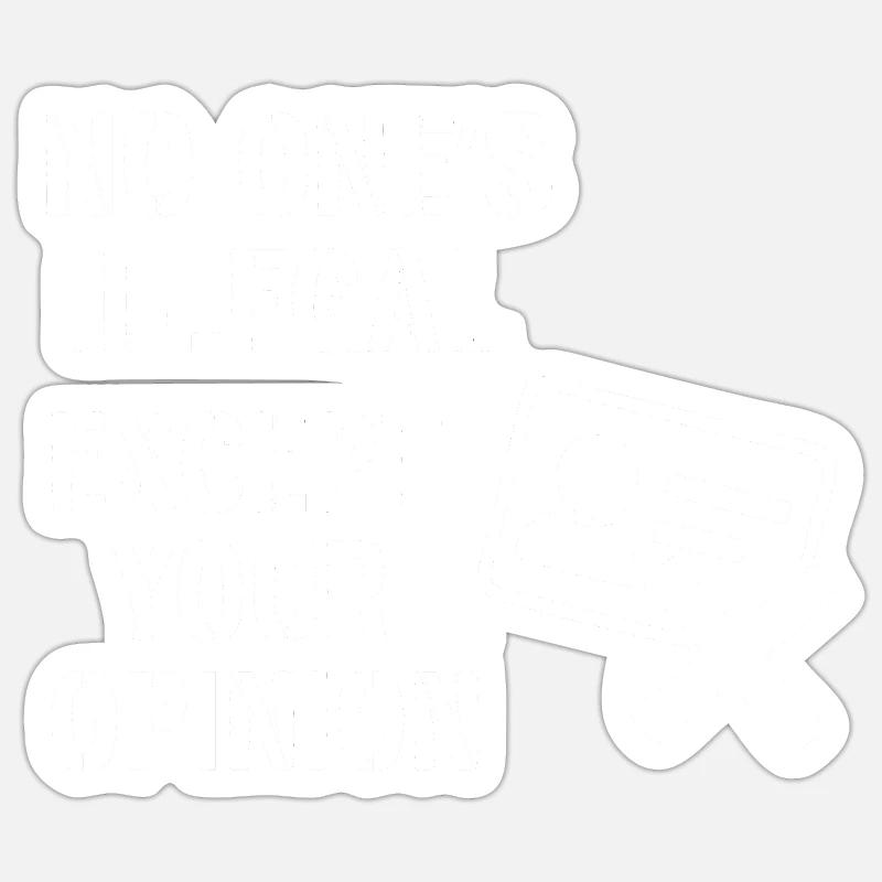 No one is illegal - Sticker size S (10 x 10 cm) - white matte