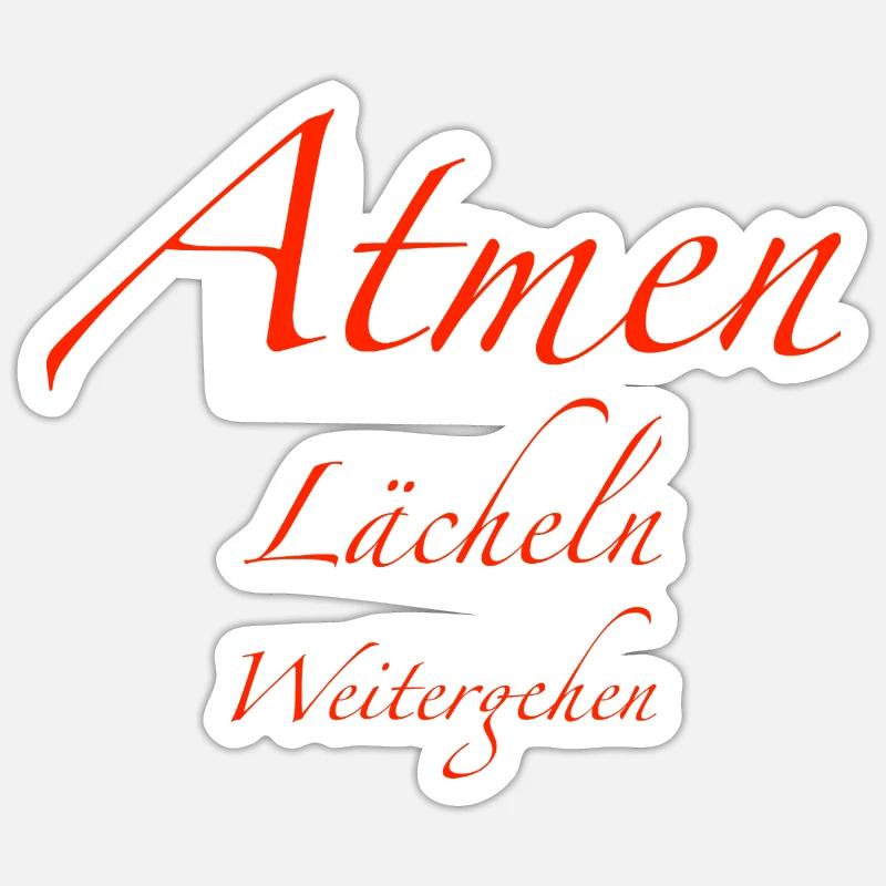 and smile - Sticker size S (10 x 10 cm) - white matte