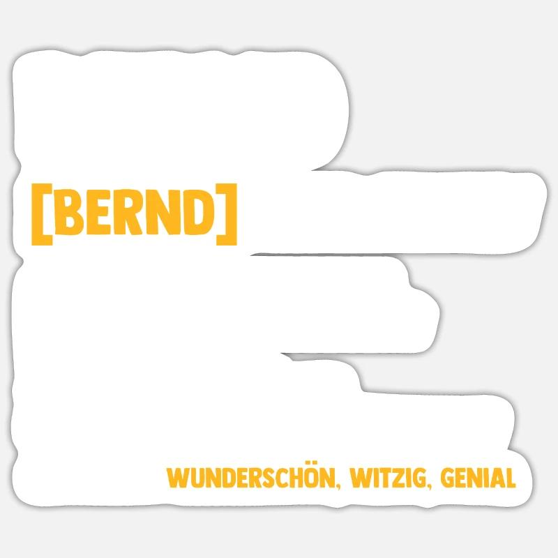 Bernd - Sticker Größe S (10 x 10 cm) - Mattweiß