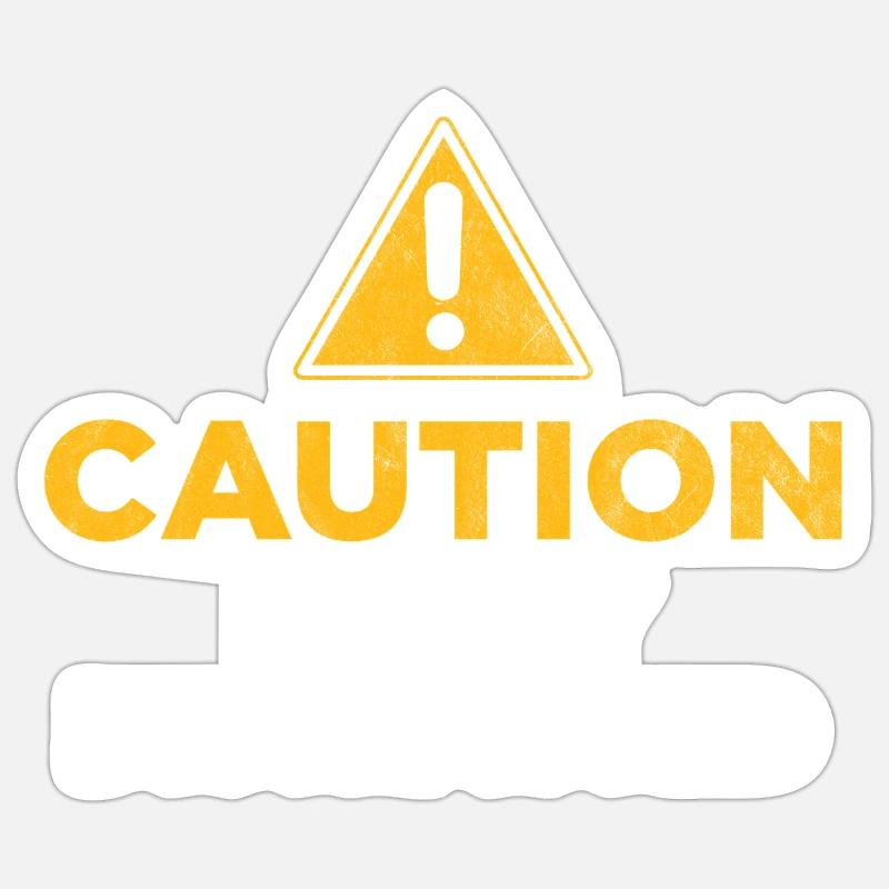 Caution Easily Distracted - Sticker size S (10 x 10 cm) - white matte
