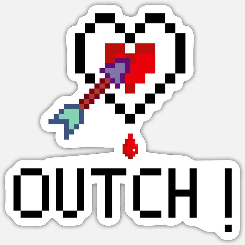 PixelArt Core4 - Sticker Größe S (10 x 10 cm) - Mattweiß
