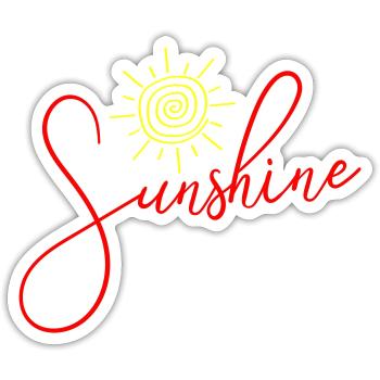 Sonnenschein Sonne Symbol - Sticker Größe S (10 x 10 cm) - Mattweiß - Vorne