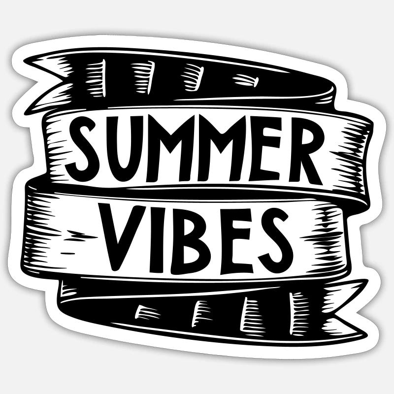 Ambiance estivale | Graphique vectoriel Sticker taille S (10 x 10 cm)