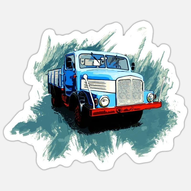 Ostkraft on wheels - Sticker size S (10 x 10 cm) - white matte