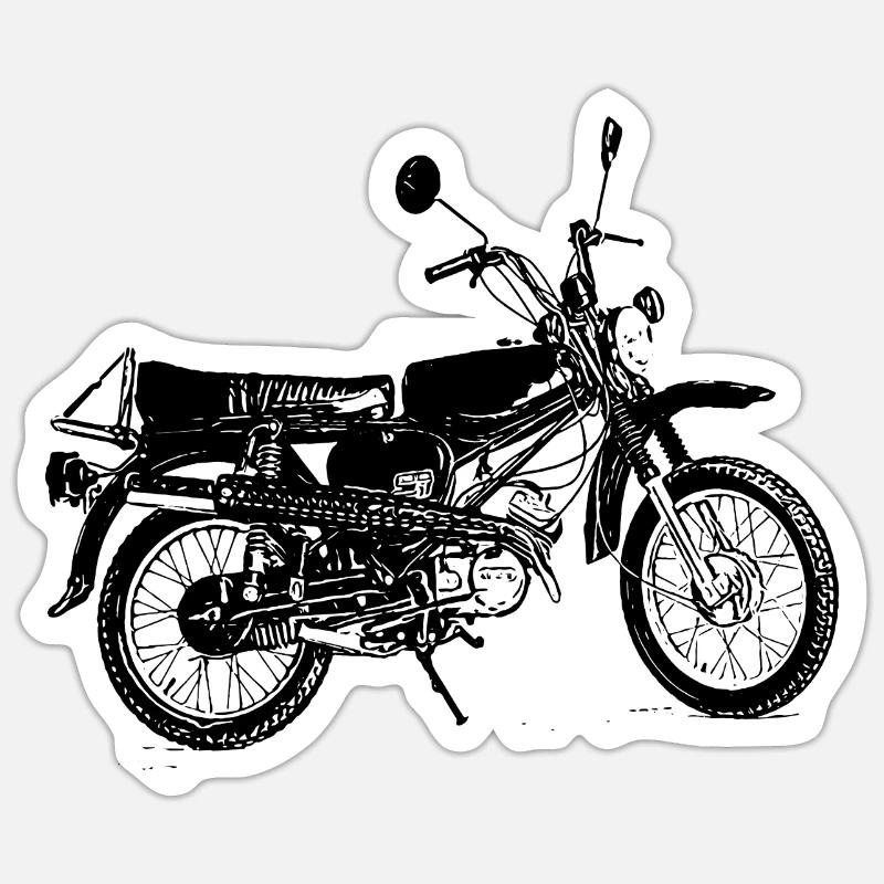 Zweitakt im Blut Sticker Größe S (10 x 10 cm)