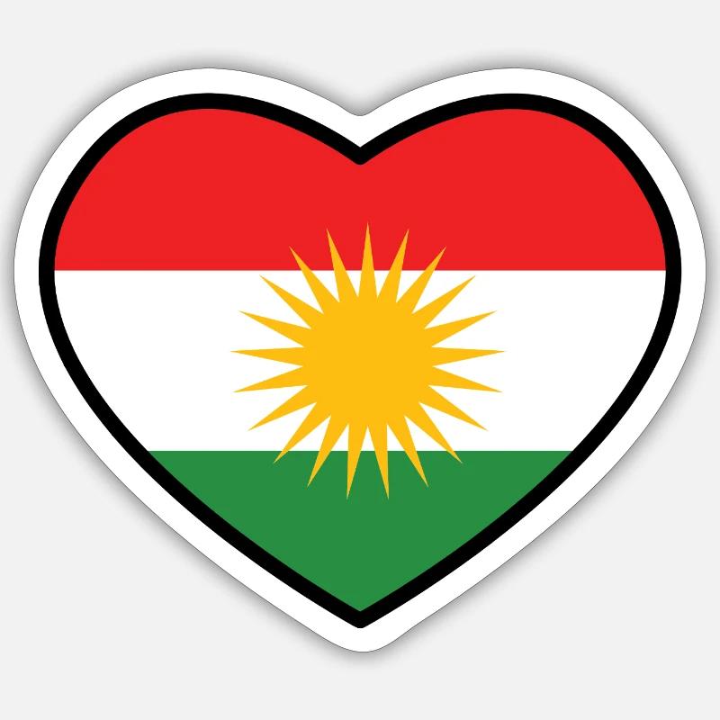 Kurdistan Flagge Bakur Bashur Rojava Rojhlt Newroz Sticker Größe S (10 x 10 cm)