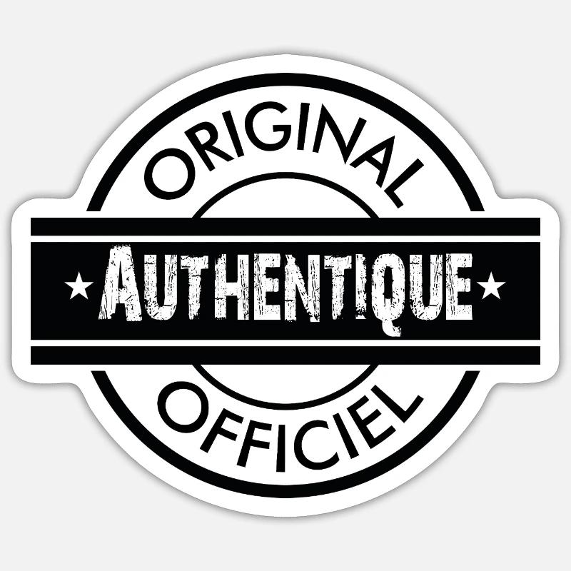 authentique - Sticker taille S (10 x 10 cm) - blanc mat