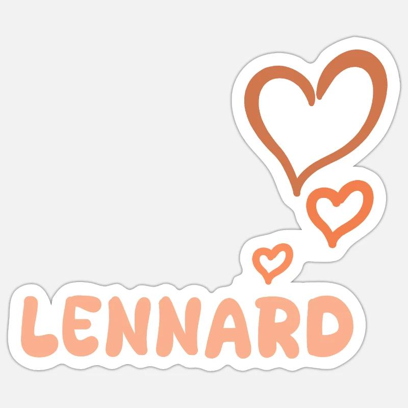Gift for Lennard - Sticker size S (10 x 10 cm) - white matte