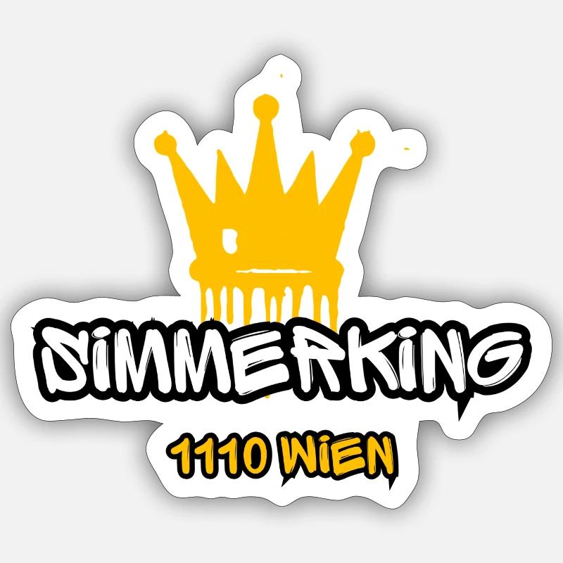 Simmeringer SIMMERKING! - Sticker size S (10 x 10 cm) - white matte